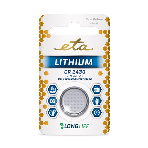 Lítium akkumulátor ETA PREMIUM CR2430, csomagolás 1 db (CR2430LITH1)