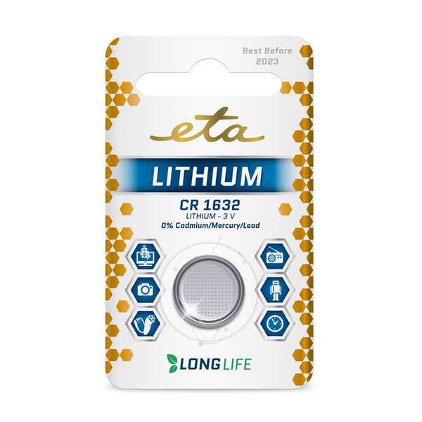Lítium akkumulátor ETA PREMIUM CR1632, csomagolás 1db (CR1632LITH1)
