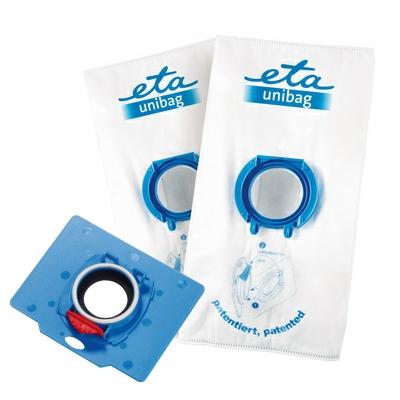 Porzsákok ETA UNIBAG startovací set č. 10 9900 68080 - 1 x adaptér + 2 x sáček 3 l fehér/kék