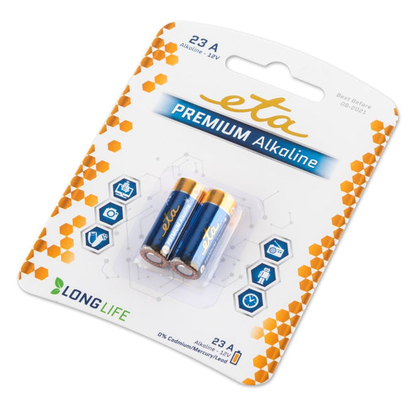 Alkáli akkumulátor ETA PREMIUM ALKALINE 23A, blistr 2ks (23APREM2)