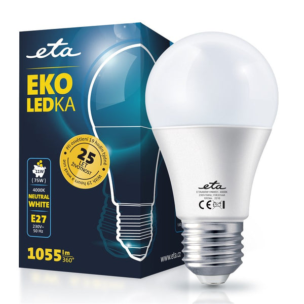 LED izzók ETA EKO Classic LED 11W, E27, semleges fehér (ETAA60W11NW01)