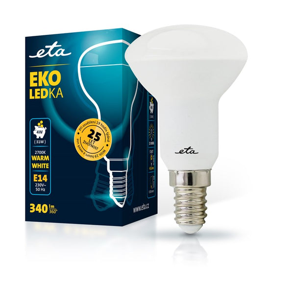 LED izzók ETA EKO Reflektor LED izzó 4W, E14, melegfehér fény (ETAR50W4WW01)