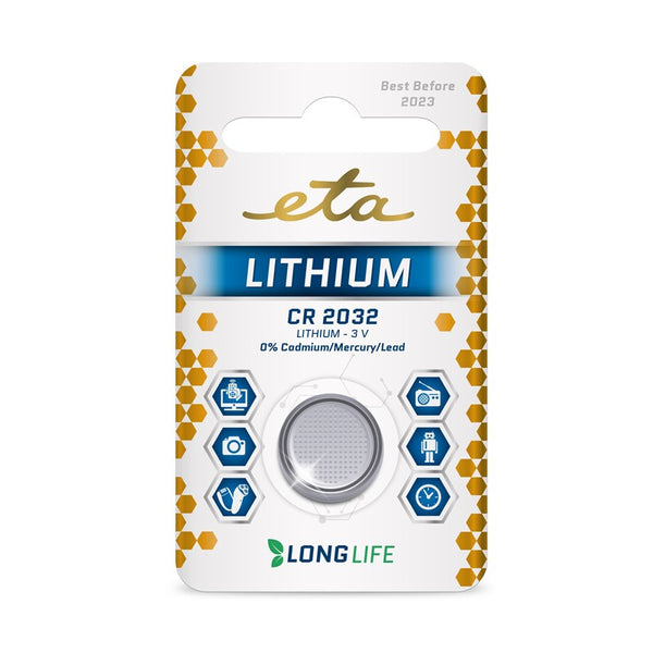 Lítium akkumulátor ETA PREMIUM CR2032, csomagolás 1 db (CR2032LITH1)