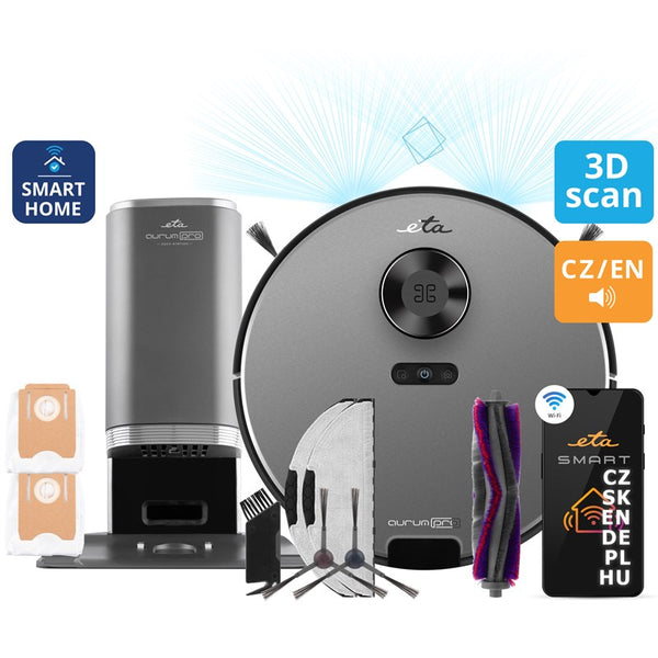 Robotporszívó ETA Aurum PRO 6241 90000 3D Laser szürke